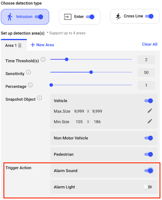 Enable/Disable Deterrence Actions